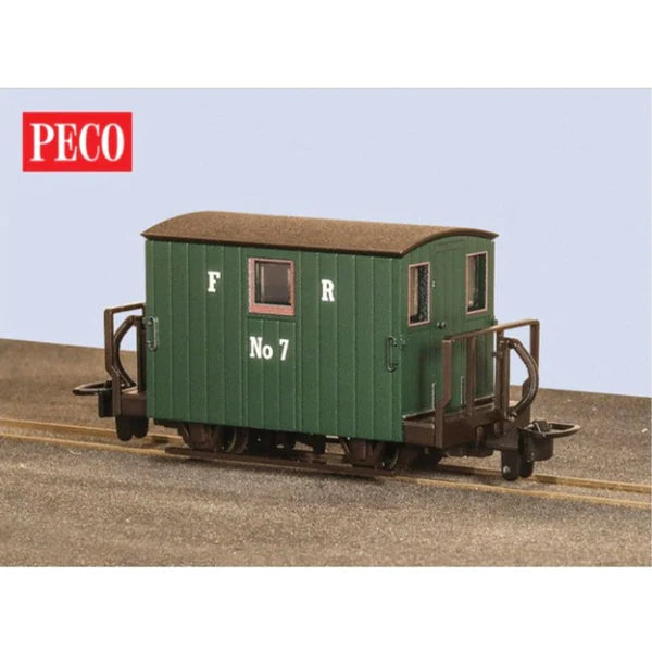PECO GR580A OO-9 Ffestiniog Quarryman’s Brake Coach (2 Balcony) - Hobbytech Toys
