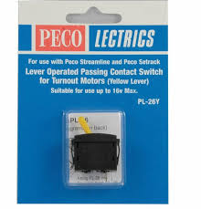 Peco PL-26Y Passing Contact Switch Yellow Peco TRAINS