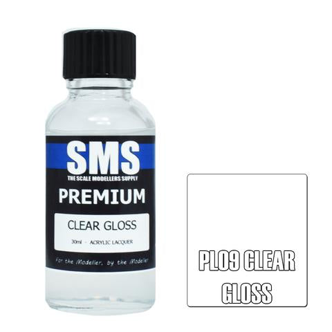 SMS PL09 Premium Acrylic Lacquer Clear Gloss 30ml Scale Modellers Supply PAINT, BRUSHES & SUPPLIES
