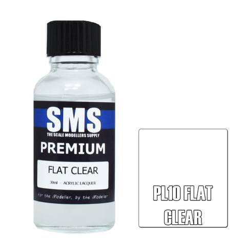 SMS PL10 Premium Acrylic Lacquer Flat Clear 30ml Scale Modellers Supply PAINT, BRUSHES & SUPPLIES
