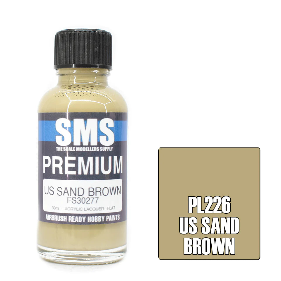 SMS PL226 Premium Acrylic Lacquer US Sand Brown 30ml - Hobbytech Toys