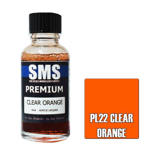 SMS PL22 Premium Acrylic Lacquer Clear Orange 30ml Scale Modellers Supply PAINT, BRUSHES & SUPPLIES