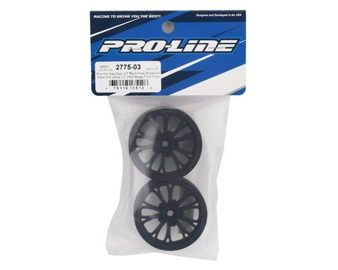 Proline 2775-03 Pomona Drag Spec 2.2in Black Front Rims for Slash 2WD PROLINE RC CARS - PARTS