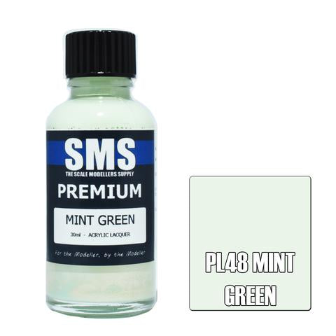 SMS PL48 Premium Acrylic Lacquer Mint Green 30ml Scale Modellers Supply PAINT, BRUSHES & SUPPLIES