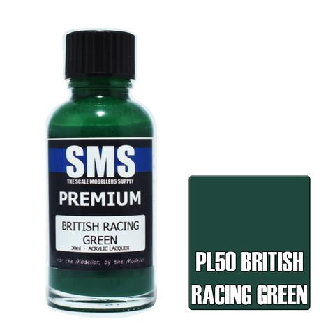 SMS PL50 Premium Acrylic Lacquer British Racing Green 30ml Scale Modellers Supply PAINT, BRUSHES & SUPPLIES