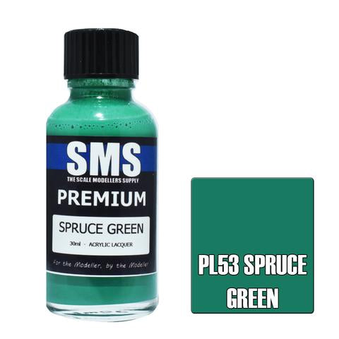 SMS PL53 Premium Acrylic Lacquer Spruce Green 30ml Scale Modellers Supply PAINT, BRUSHES & SUPPLIES