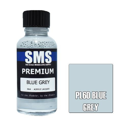 SMS PL60 Premium Acrylic Lacquer Blue Grey 30ml Scale Modellers Supply PAINT, BRUSHES & SUPPLIES