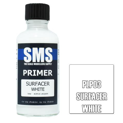 SMS PLP03 White Surface Primer 50ml Scale Modellers Supply PAINT, BRUSHES & SUPPLIES