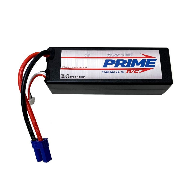 Prime RC 5200mah 3S 11.1v 50C Hard Case LiPo Battery EC5 PRIME RC BATTERIES & CHARGERS