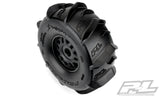 Proline 10189-10 Dumont Paddle Sand/Snow Tires Mounted on Black 17mm Wheels (2) - Hobbytech Toys