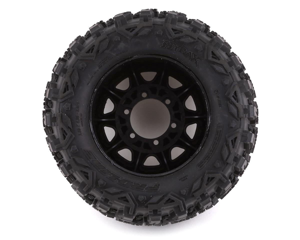 Proline Hyrax 2.8in Tyres Tyres Mounted on Black 6x30 Wheels, Stampede, F/R, PR10190-10 - Hobbytech Toys