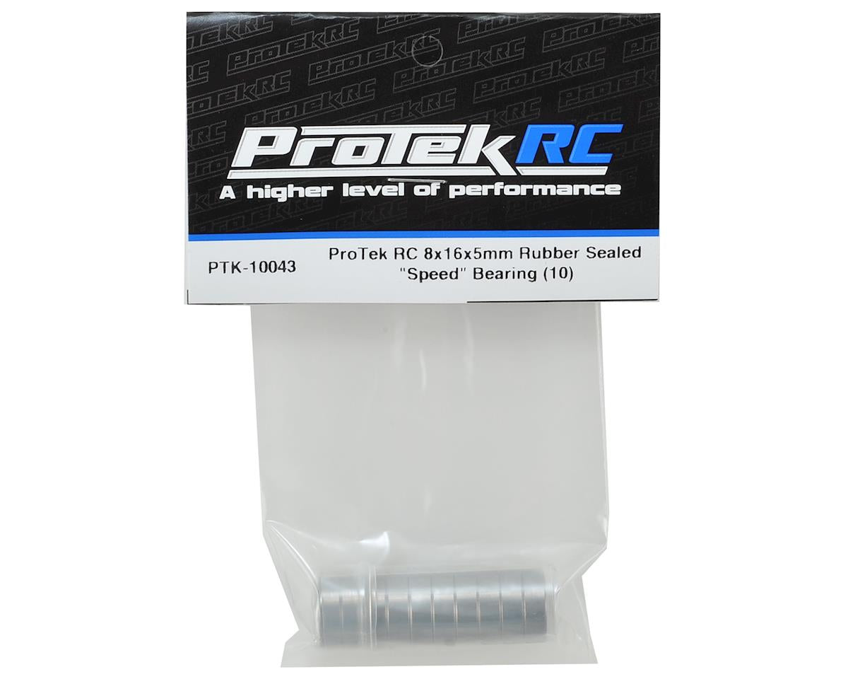 ProTek RC 8x16x5mm Rubber Sealed "Speed" Bearing (10) - Hobbytech Toys