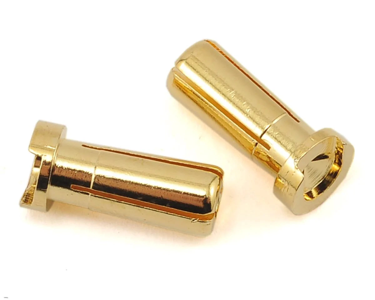 ProTek RC Low Profile 5mm "Super Bullet" Solid Gold Connectors (2 Male) - Hobbytech Toys