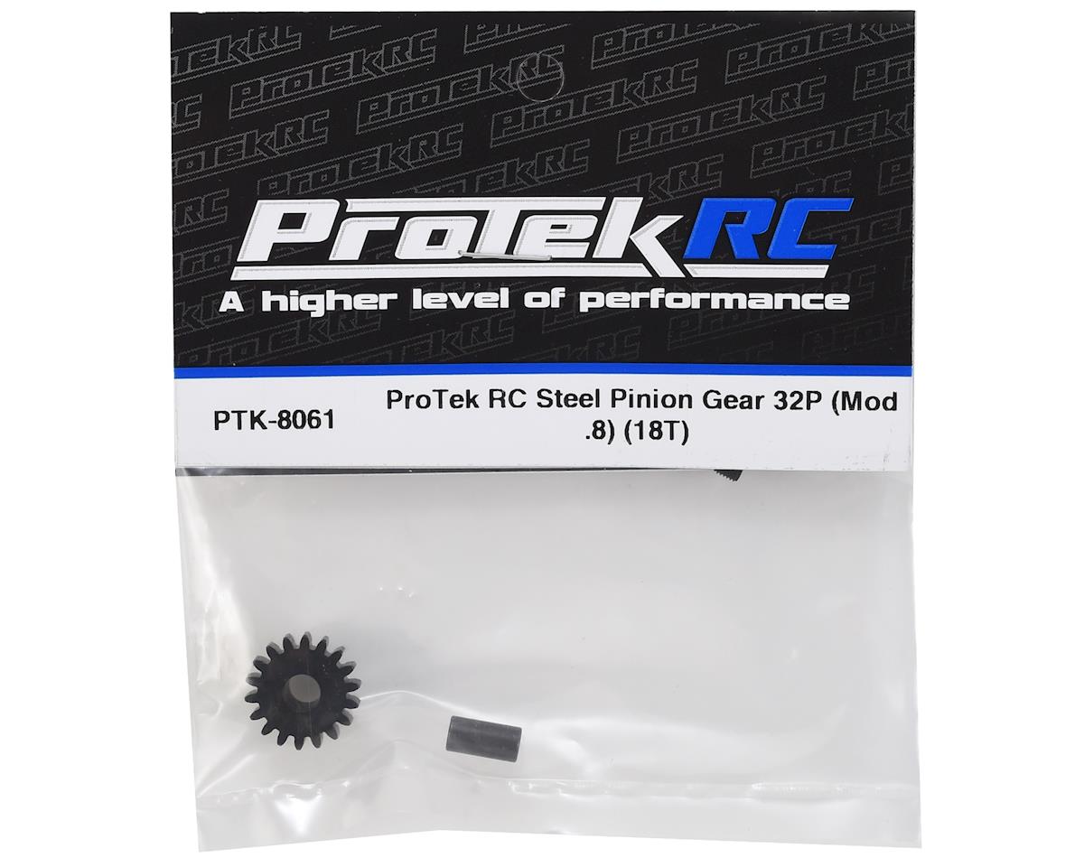 ProTek RC Steel 32P Pinion Gear w/3.17mm Reducer Sleeve (Mod .8) (5mm Bore) (13T) - Hobbytech Toys