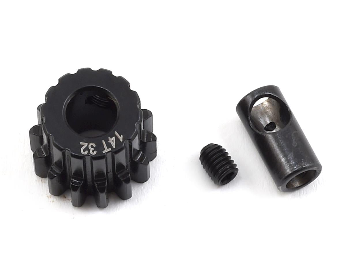 ProTek RC Steel 32P Pinion Gear w/3.17mm Reducer Sleeve (Mod .8) (5mm Bore) (14T) - Hobbytech Toys