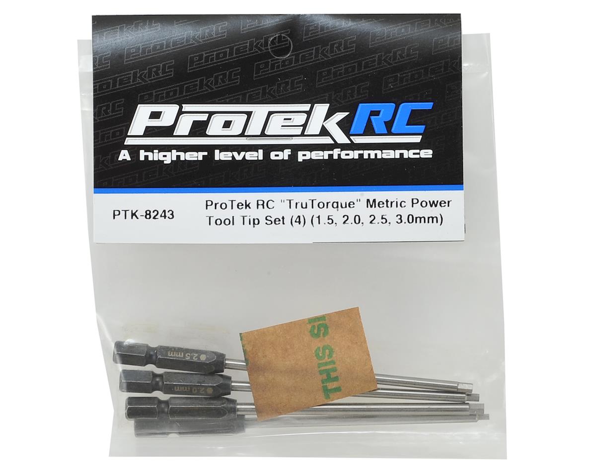 ProTek RC "TruTorque" Metric 1/4" Power Drill Tip Set (4) (1.5, 2.0, 2.5, 3.0mm) - Hobbytech Toys