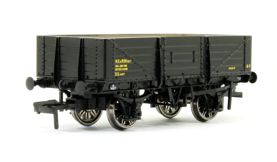 Rapido UK 906010 SECR 1347 5 Plank Open Wagon - BR Engineers Black #DS14157 - Hobbytech Toys