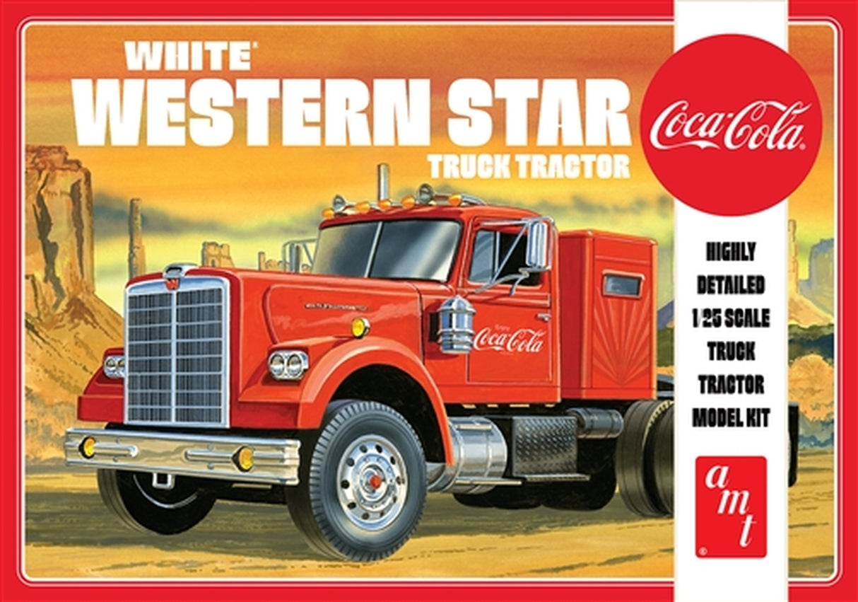 AMT 1/25 White Western Star Semi Trailer Coca Cola Truck AMT Models PLASTIC MODELS