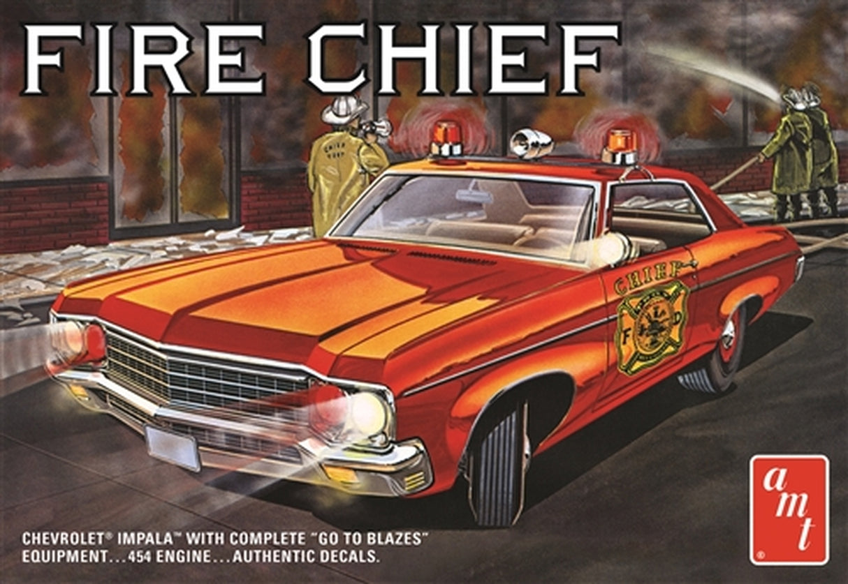 AMT 1/25 1970 Chevy Impala Fire Chief AMT Models PLASTIC MODELS