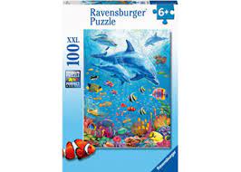 Ravensburger 12889-1 Pod of Dolphins 100pc - Hobbytech Toys