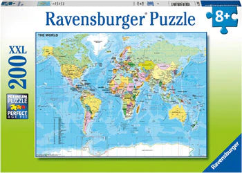 Ravensburger 12890-7 Map of the World 200pc - Hobbytech Toys