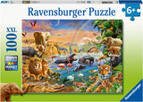 Ravensburger 12910-2 Savannah Jungle Waterhole 100pc - Hobbytech Toys