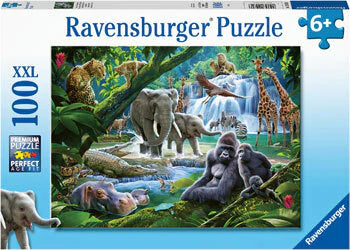 Ravensburger 12970-6 Jungle Animals Puzzle 100pc - Hobbytech Toys