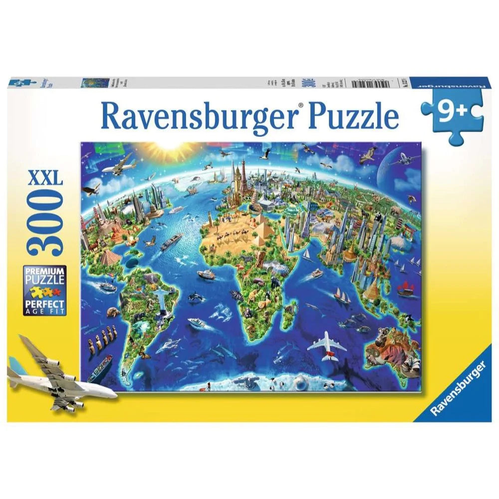 Ravensburger World Landmarks Map 300pc Puzzle - Hobbytech Toys