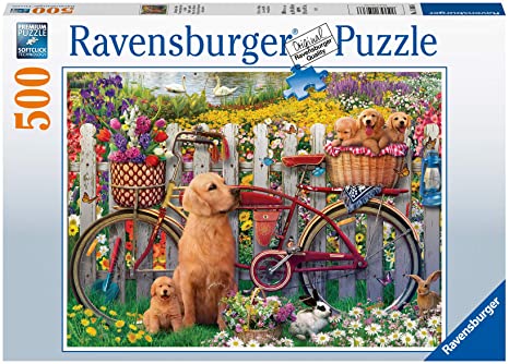 Ravensburger Cute Dogs in the Garden Puzzle 500pcs Ravensburger PUZZLES