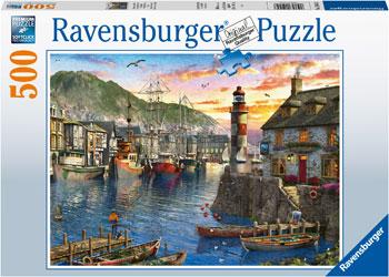 Ravensburger Sunrise at the Port Puzzle 500Pc Ravensburger PUZZLES