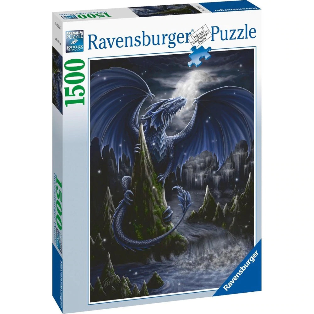 Ravensburger The Black and Blue Dragon Puzzle 1500pc - Hobbytech Toys