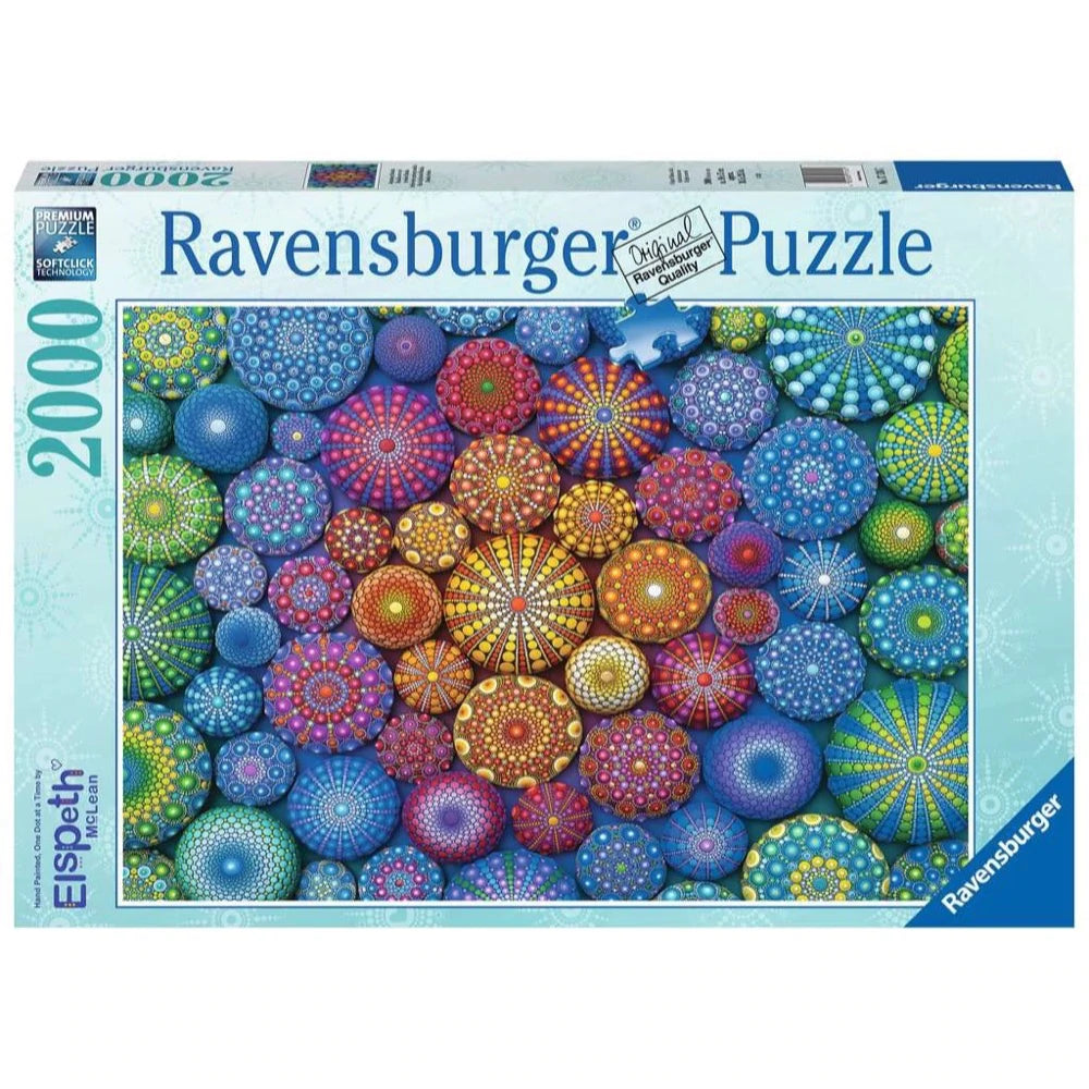 Ravensburger 17134-7 Radiating Rainbow Mandalas 2000pc - Hobbytech Toys