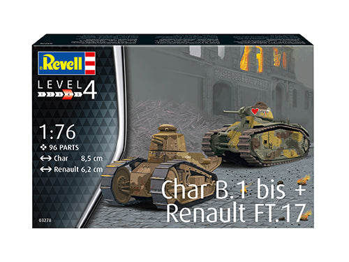 Revell 1/76 Char B.1 Bis & Renault Ft.17 Revell PLASTIC MODELS