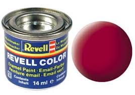 Revell 32136 Carmine Red Matte Enamel Paint 14ml Revell PAINT, BRUSHES & SUPPLIES