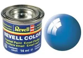 Revell 32150 Light Blue Gloss Enamel Paint 14ml Revell PAINT, BRUSHES & SUPPLIES