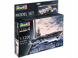 Revell 65824 1/1200 USS Enterprise CV-6 Model Set Plastic Model Kit - Hobbytech Toys