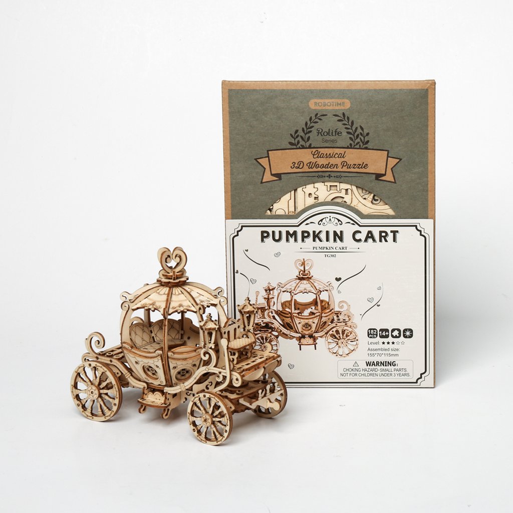 Robotime Rolife Pumpkin Cart Kit Robotime TOY SECTION