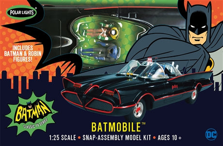 Polar Lights 1/25 1966 Batmobile with Batman and Robin figures Snap Kit Polar Lights PLASTIC MODELS