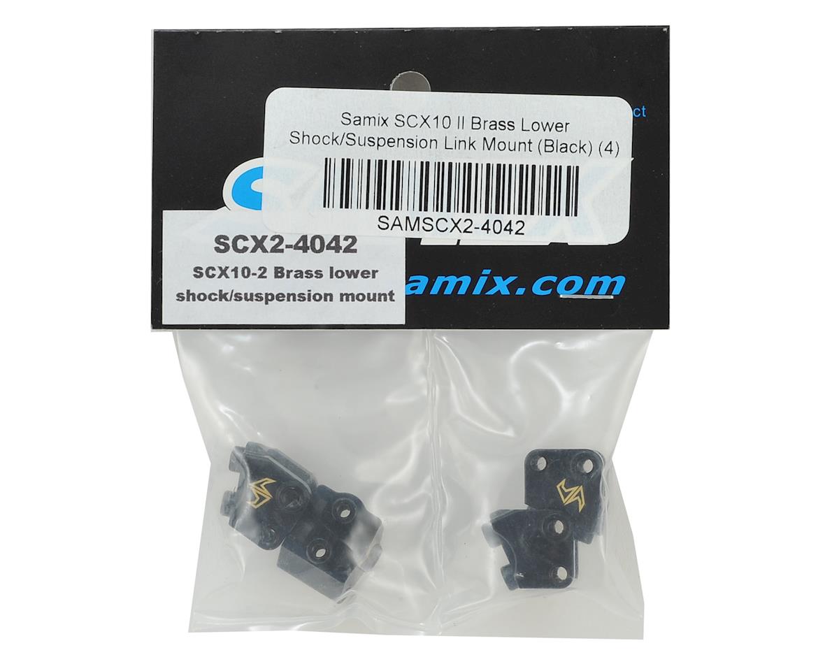 Samix SCX10 II Brass AR44 Link Mounts (Black) (4) - Hobbytech Toys