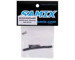 Samix SCX24 Aluminum Steering Link Set (Black) - Hobbytech Toys