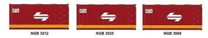 SDS Models 20ft Container NGA A SRA (3 Pack) SDS Models TRAINS - HO/OO SCALE