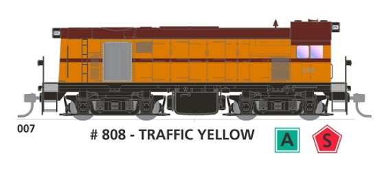 SDS Models HO 800 Class 808 Traffic Yellow DC SDS Models TRAINS - HO/OO SCALE