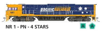 SDS NR1 Pacific National 4 Stars DCC Sound SDS Models TRAINS - HO/OO SCALE
