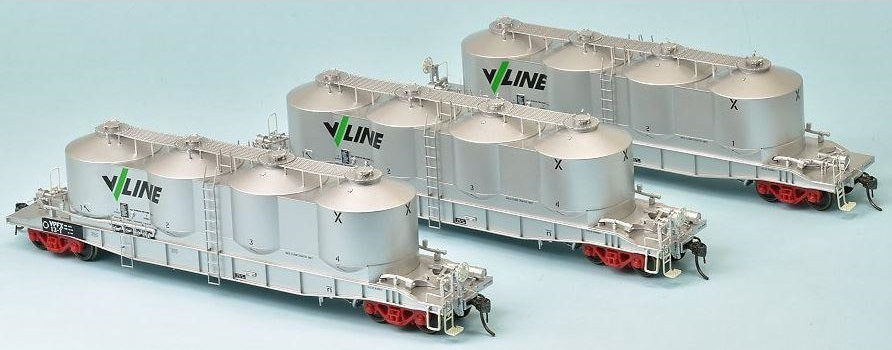 Sds HO Victorian Railways Vpfx Vline Bulk Flour Wagons Pack A (3) SDS Models TRAINS - HO/OO SCALE