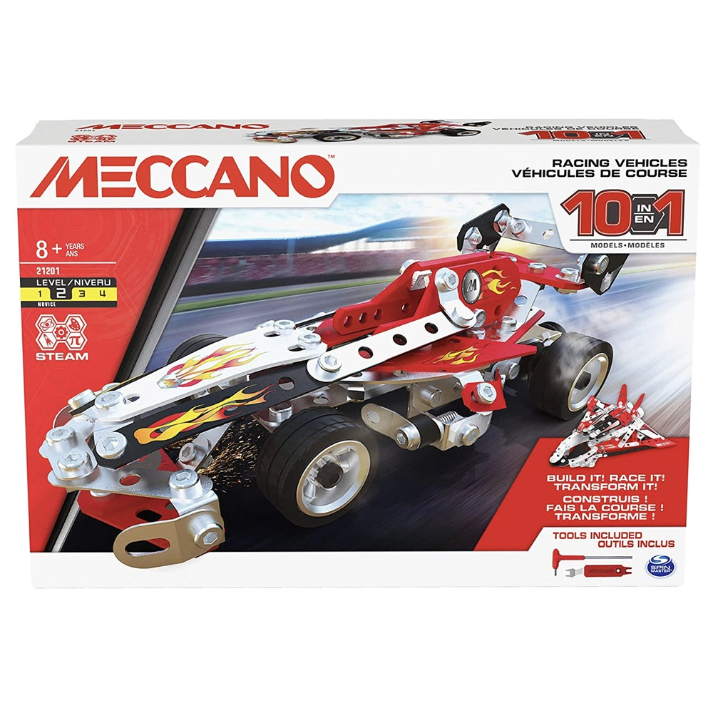 Meccano 10 Model Set - Racing Vehicle - Hobbytech Toys