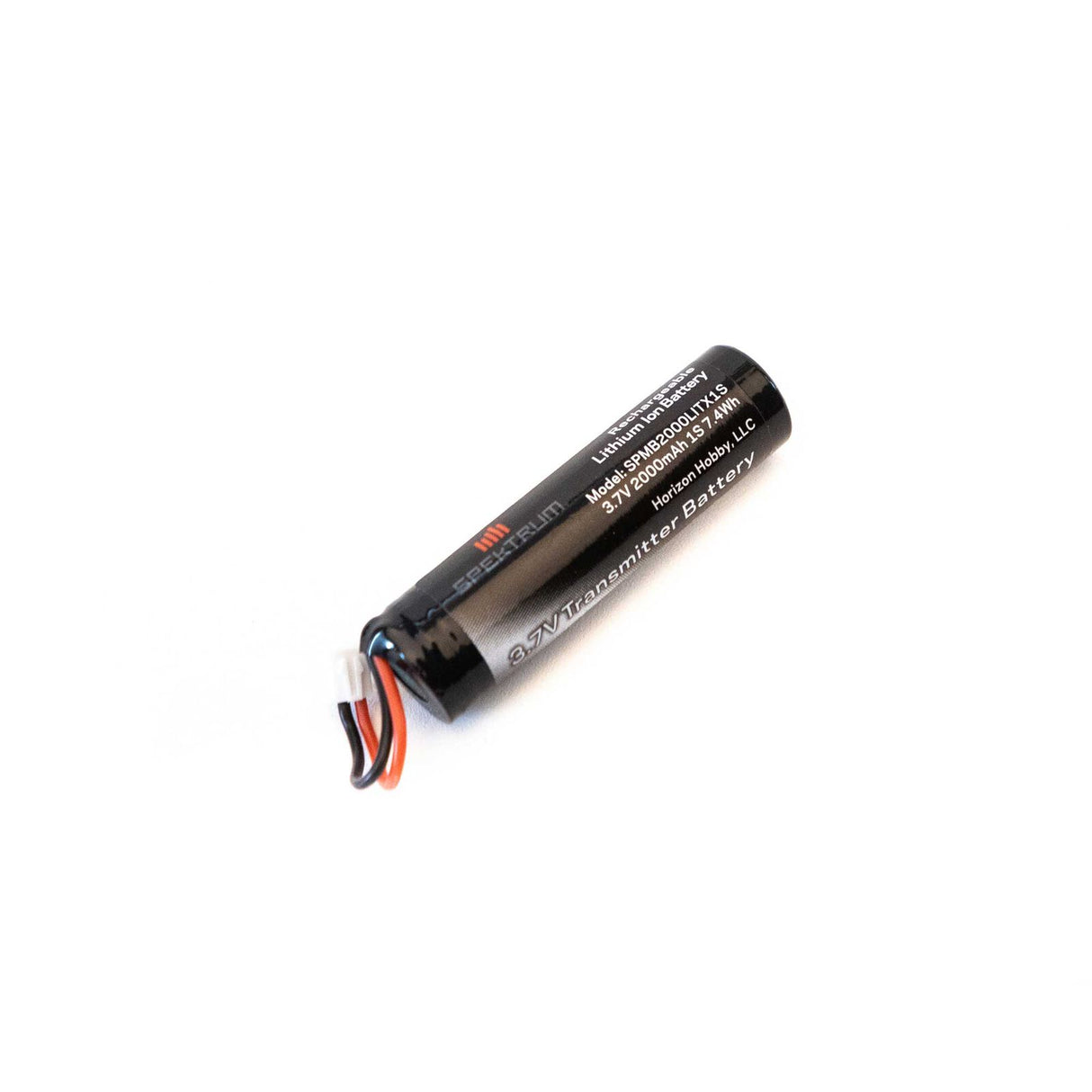 Compact 2000mAh 3.7V 1S LiPo transmitter battery for Spektrum NX6 and NX8 radio systems.