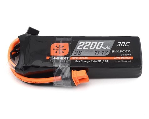 Powerful 2200mAh 3S 11.1V 30C Smart LiPo Battery with IC3 Connector for RC devices.