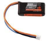 Compact 300mAh 2S 7.4V LiPo battery with 30C discharge rate and PH connector for RC hobbies.