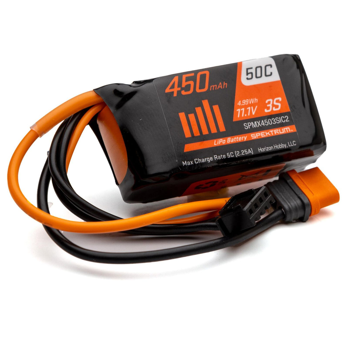 Spektrum 450mAh 3S 11.1V 50C LiPo Battery with IC2 Connector - Hobbytech Toys