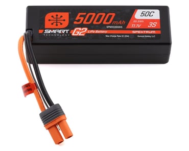 Spektrum 5000mah 3S 11.1v 100C Smart G2 Hard Case LiPo Battery IC5 Connector Spektrum BATTERIES & CHARGERS